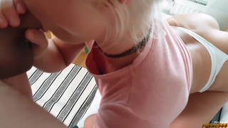 Брат пристроился сзади и чпокнул очко сестры до горячего сквирта