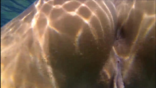 Нагая красавица Катя купается на море